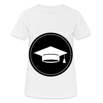 Diplôme d’étudiant - T-shirt respirant Femme - blanc - Devant - AI Model Female 172 dark (172cm)