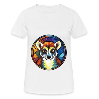 Lemur Lori Bunte Aquarell-Tierillustration - Frauen T-Shirt atmungsaktiv - Weiß - Vorne - AI Model Female 172 dark (172cm)