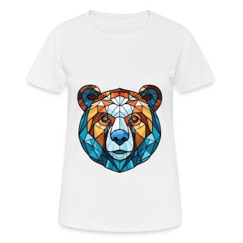 Himalaya-Bär Bunte Aquarell-Tierkarikatur - Frauen T-Shirt atmungsaktiv - Weiß - Vorne - AI Model Female 172 dark (172cm)