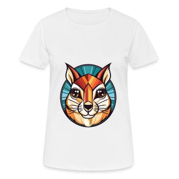 Chipmunk Aquarelle colorée Illustration d’animaux - T-shirt respirant Femme - blanc - Devant - AI Model Female 172 dark (172cm)