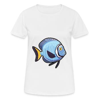 Kaiser Kaiserfisch Cartoon Kawaii Illustration - Frauen T-Shirt atmungsaktiv - Weiß - Vorne - AI Model Female 172 dark (172cm)
