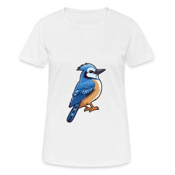 Blue Jay Cartoon Kawaii Aquarelle Illustration - T-shirt respirant Femme - blanc - Devant - AI Model Female 172 dark (172cm)