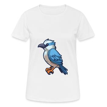 Jay Cartoon Kawaii Aquarellillustration - Frauen T-Shirt atmungsaktiv - Weiß - Vorne - AI Model Female 172 dark (172cm)