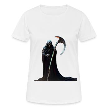 Grim Reaper - Women's Breathable T-Shirt - white - Front - AI Model Female 172 dark (172cm)