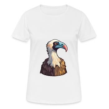 Illustration à l’aquarelle Kawaii Cartoon Vulture - T-shirt respirant Femme - blanc - Devant - AI Model Female 172 dark (172cm)