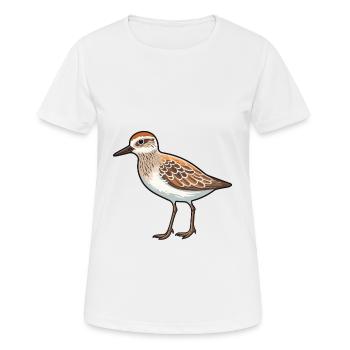 Sandpiper Cartoon Kawaii Aquarelle Illustration - T-shirt respirant Femme - blanc - Devant - AI Model Female 172 dark (172cm)