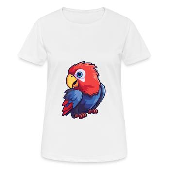 Rosella Cartoon Kawaii Aquarelle Illustration - T-shirt respirant Femme - blanc - Devant - AI Model Female 172 dark (172cm)