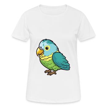 Sittich-Karikatur-Kawaii-Aquarell-Illustration - Frauen T-Shirt atmungsaktiv - Weiß - Vorne - AI Model Female 172 dark (172cm)