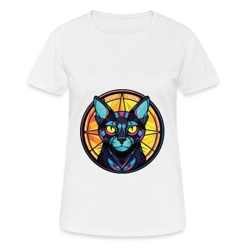 Bombay Cat Breed Illustration aquarelle colorée - T-shirt respirant Femme - blanc - Devant - AI Model Female 172 dark (172cm)