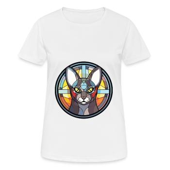 Korat Cat Cat Breed Illustration aquarelle colorée - T-shirt respirant Femme - blanc - Devant - AI Model Female 172 dark (172cm)