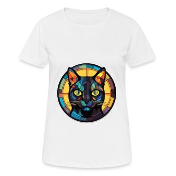 Bombay Cat Breed Illustration aquarelle colorée - T-shirt respirant Femme - blanc - Devant - AI Model Female 172 dark (172cm)