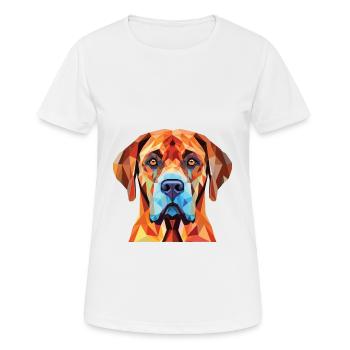Alpine Mastiff Dog Breed Watercolor Illustration - Women's Breathable T-Shirt - white - Front - AI Model Female 172 dark (172cm)