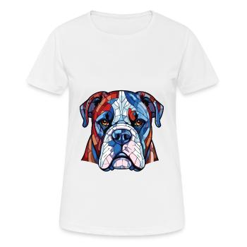 Alapaha Blaues Blut Bulldogge Hunderasse Aquarell - Frauen T-Shirt atmungsaktiv - Weiß - Vorne - AI Model Female 172 dark (172cm)