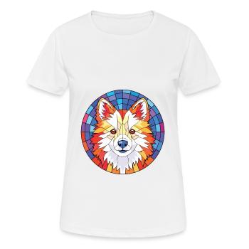 American Eskimo Dog Breed Watercolor Illustration - Women's Breathable T-Shirt - white - Front - AI Model Female 172 dark (172cm)