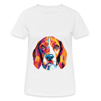 Beagle Harrier Dufthund Hunderasse Aquarell - Frauen T-Shirt atmungsaktiv - Weiß - Vorne - AI Model Female 172 dark (172cm)