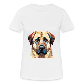 Chien de berger anatolien race aquarelle colorée - T-shirt respirant Femme - blanc - Devant - AI Model Female 172 dark (172cm)