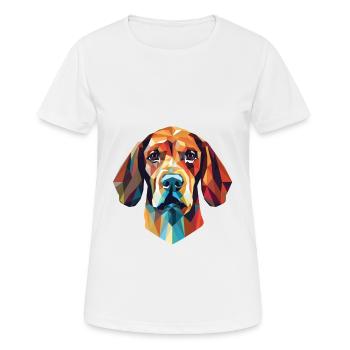 Bavarian Mountain Hound Dog Breed Watercolor Glass - Women's Breathable T-Shirt - white - Front - AI Model Female 172 dark (172cm)