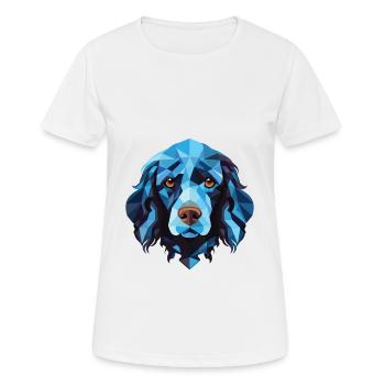 Blue Picardy Spaniel Dog Breed Colorful Watercolor - Women's Breathable T-Shirt - white - Front - AI Model Female 172 dark (172cm)
