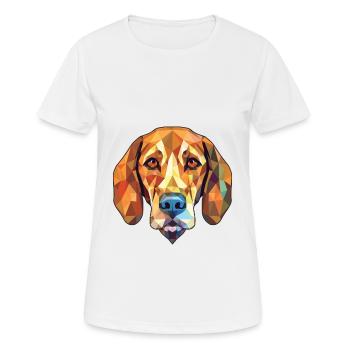 Bosnischer grobhaariger Jagdhund Hunderasse Aquarell - Frauen T-Shirt atmungsaktiv - Weiß - Vorne - AI Model Female 172 dark (172cm)