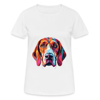 Bruno Jura Hund Rasse Aquarell Illustration - Frauen T-Shirt atmungsaktiv - Weiß - Vorne - AI Model Female 172 dark (172cm)