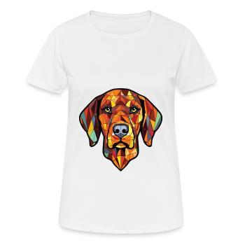 Burgos Pointer chien race aquarelle Illustration - T-shirt respirant Femme - blanc - Devant - AI Model Female 172 dark (172cm)