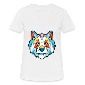Illustration à l’aquarelle de race de chien esquimau canadien - T-shirt respirant Femme - blanc - Devant - AI Model Female 172 dark (172cm)