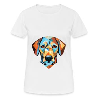 Braque Francais Dog Breed Watercolor Illustration - Women's Breathable T-Shirt - white - Front - AI Model Female 172 dark (172cm)
