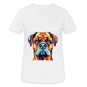 Bullmastiff chien race aquarelle Illustration - T-shirt respirant Femme - blanc - Devant - AI Model Female 172 dark (172cm)