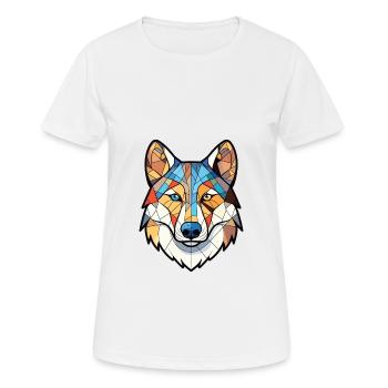Labrador canadien Husky chien race aquarelle verre - T-shirt respirant Femme - blanc - Devant - AI Model Female 172 dark (172cm)