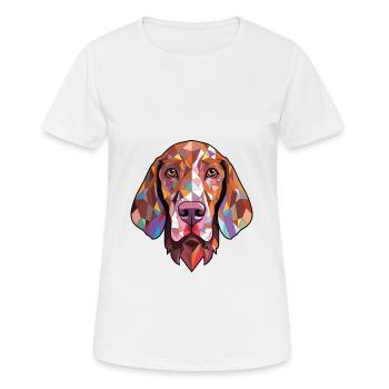Bracco Italiano race chien aquarelle illustration - T-shirt respirant Femme - blanc - Devant - AI Model Female 172 dark (172cm)