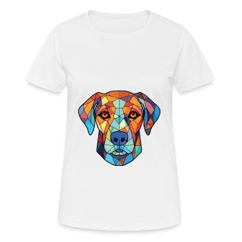 Billy Dog Breed Illustration aquarelle colorée - T-shirt respirant Femme - blanc - Devant - AI Model Female 172 dark (172cm)