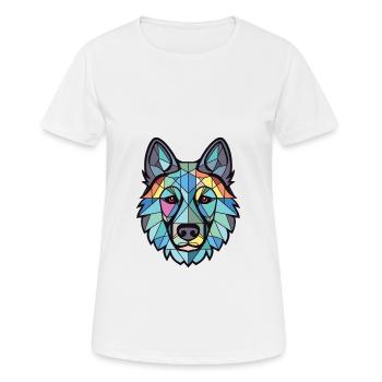Black Norwegian Elkhound Dog Breed Watercolor - Women's Breathable T-Shirt - white - Front - AI Model Female 172 dark (172cm)