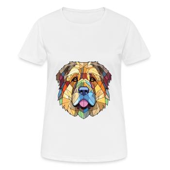 Caucasian Shepherd Dog Breed Colorful Watercolor - Women's Breathable T-Shirt - white - Front - AI Model Female 172 dark (172cm)