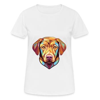 Chesapeake Bay Retriever Hunderasse Aquarell - Frauen T-Shirt atmungsaktiv - Weiß - Vorne - AI Model Female 172 dark (172cm)