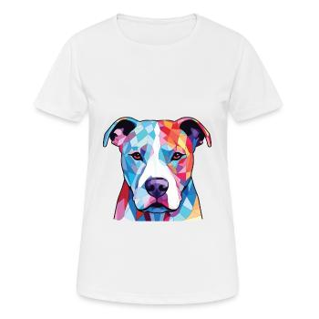 Dogue Argentino chien race aquarelle Illustration - T-shirt respirant Femme - blanc - Devant - AI Model Female 172 dark (172cm)