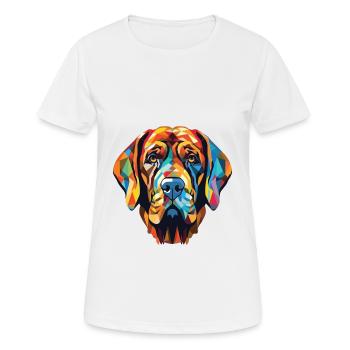 Brasileiro Mastiff brésilien chien aquarelle - T-shirt respirant Femme - blanc - Devant - AI Model Female 172 dark (172cm)