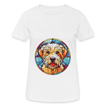 Glen Of Imaal Terrier Chien Race Verre Aquarelle - T-shirt respirant Femme - blanc - Devant - AI Model Female 172 dark (172cm)