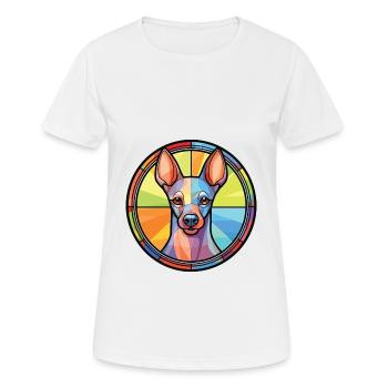 American Hairless Terrier Chien Race Aquarelle - T-shirt respirant Femme - blanc - Devant - AI Model Female 172 dark (172cm)