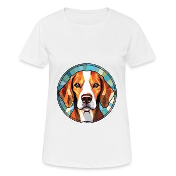American Foxhound Chien Race Coloré Aquarelle - T-shirt respirant Femme - blanc - Devant - AI Model Female 172 dark (172cm)