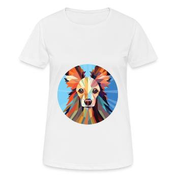 Chinesische Schopfhunderasse Aquarell-Illustration - Frauen T-Shirt atmungsaktiv - Weiß - Vorne - AI Model Female 172 dark (172cm)