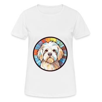 Bouledogue Français chien race aquarelle Illustration - T-shirt respirant Femme - blanc - Devant - AI Model Female 172 dark (172cm)