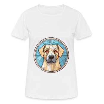 Chien de berger anatolien race aquarelle colorée - T-shirt respirant Femme - blanc - Devant - AI Model Female 172 dark (172cm)