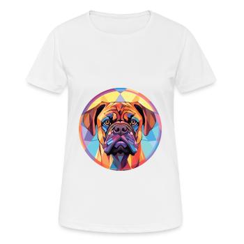 Bullmastiff chien race aquarelle Illustration - T-shirt respirant Femme - blanc - Devant - AI Model Female 172 dark (172cm)