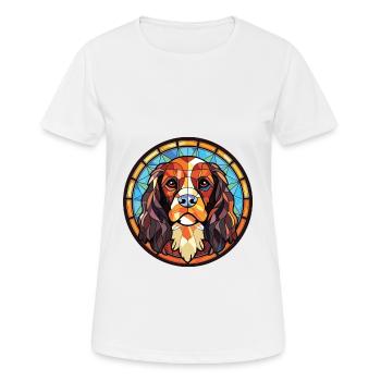 Georgischer Schäferhund Rasse buntes Aquarell - Frauen T-Shirt atmungsaktiv - Weiß - Vorne - AI Model Female 172 dark (172cm)