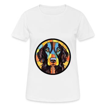 Bouledogue Français chien race aquarelle Illustration - T-shirt respirant Femme - blanc - Devant - AI Model Female 172 dark (172cm)