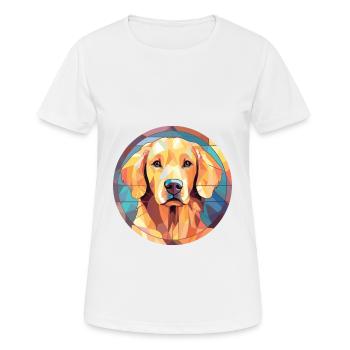 Deutsche Spitz Hunderasse Aquarell Illustration - Frauen T-Shirt atmungsaktiv - Weiß - Vorne - AI Model Female 172 dark (172cm)