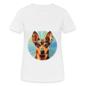 Deutsch Rauhaar Vorstehhund Rasse Aquarell - Frauen T-Shirt atmungsaktiv - Weiß - Vorne - AI Model Female 172 dark (172cm)