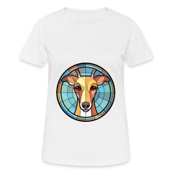 Harrier chien race coloré aquarelle illustration - T-shirt respirant Femme - blanc - Devant - AI Model Female 172 dark (172cm)
