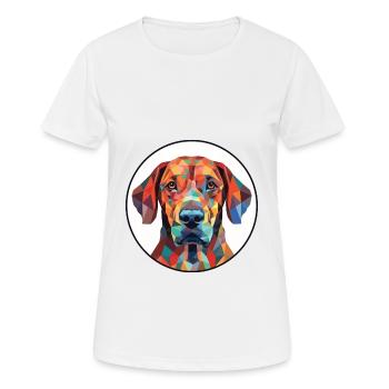 Plott Hund Hund Rasse Aquarell Illustration - Frauen T-Shirt atmungsaktiv - Weiß - Vorne - AI Model Female 172 dark (172cm)
