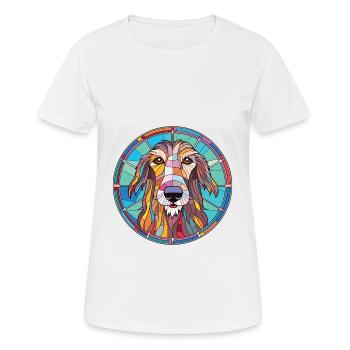 Scottish Deerhound Dog Breed Colorful Watercolor - Women's Breathable T-Shirt - white - Front - AI Model Female 172 dark (172cm)